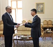 New Chinese ambassador presents copy of credentials to Iran FM