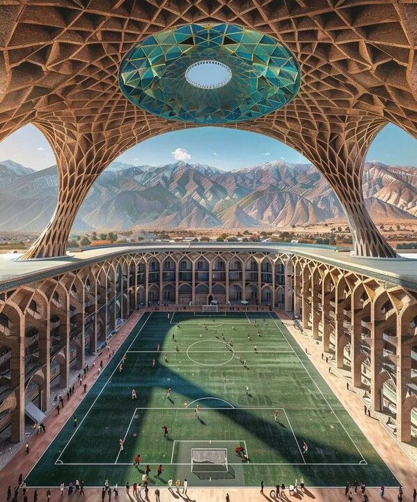ورزشگاهی با معماری ایرانی