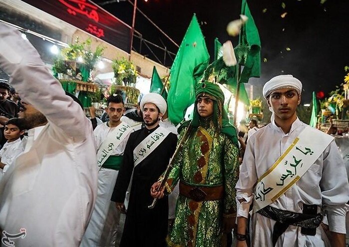 مراسم جشن و سفره های عقد حضرت قاسم در هیئت ها