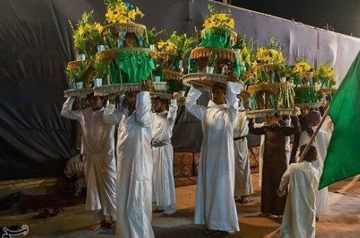 مراسم جشن و سفره های عقد حضرت قاسم در هیئت ها
