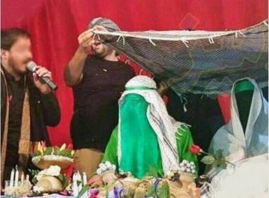 مراسم جشن و سفره های عقد حضرت قاسم در هیئت ها