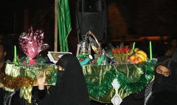 مراسم جشن و سفره های عقد حضرت قاسم در هیئت ها