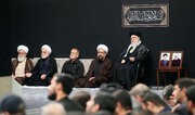عکسی عجیب از آیت الله جنتی در بیت رهبری