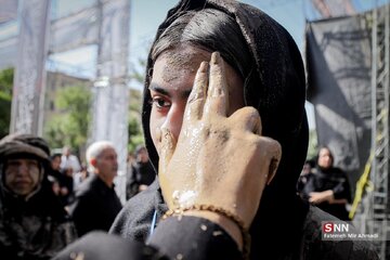 عکس | قاب‌هایی از حضور دختران جوان در  آئین گل مالی لرستانی‌های مقیم تهران