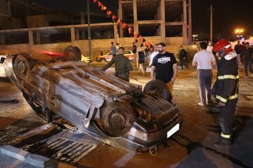 واژگونی پژو ۴۰۵ مرگبار شد