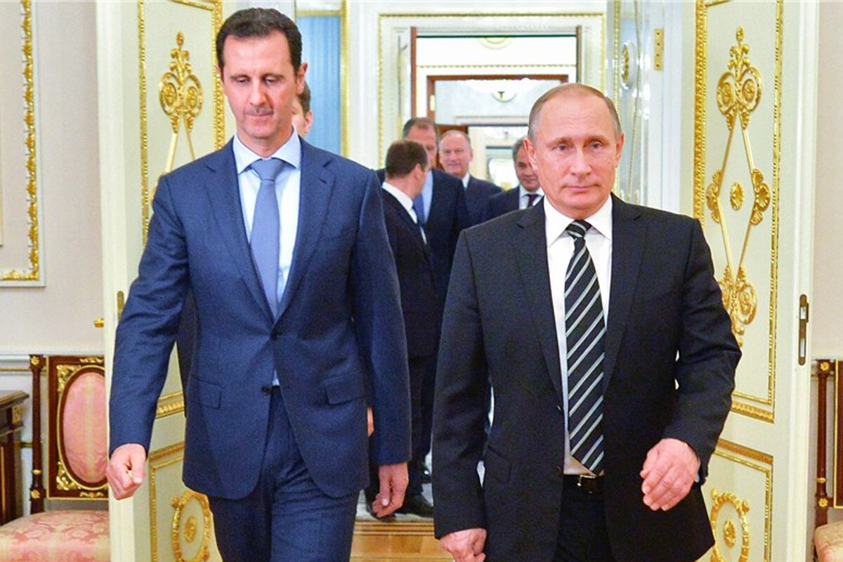 ببینید | برخورد گرم و صمیمانه پوتین در استقبال و دیدار با بشار اسد در کرملین