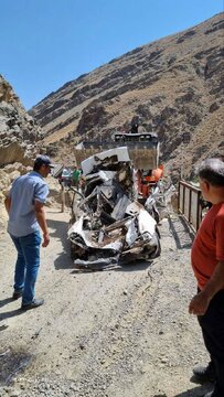 ریزش کوه در جادهٔ امامزاده داوود