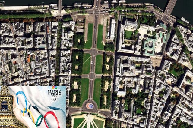 نمای خیره‌کننده دهکده المپیک پاریس از فضا / عکس