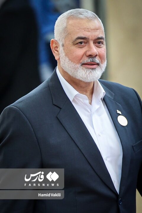 قاب‌هایی از حضور شهید هنیه در مراسم تحلیف