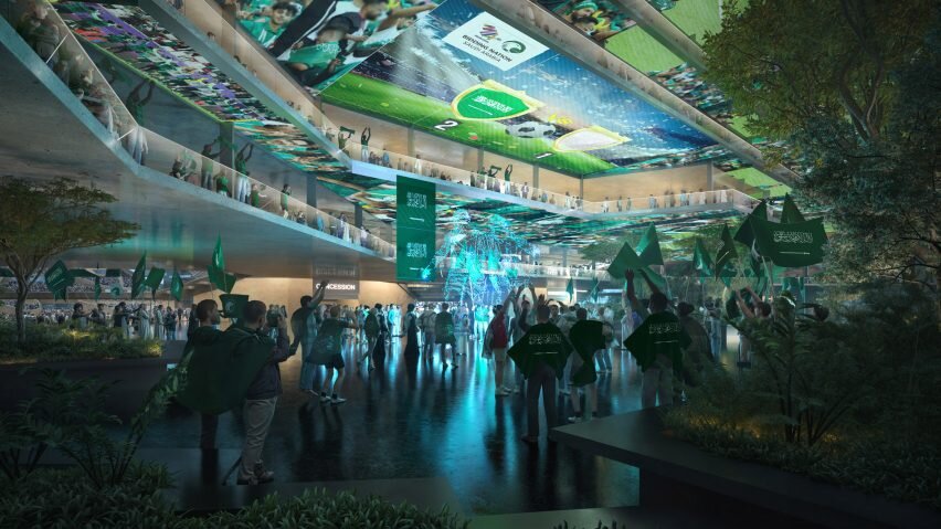 ببینید | جاه‌طلبی جدید بن‌سلمان؛ طراحی فوق هوشمند استادیوم‌های فوتبال در عربستان برای جام‌جهانی ۲۰۳۴
