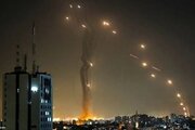 ببینید | درگیری گنبد آهنین با راکت های حزب‌الله