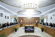 عکسی از حالت چهره دو کاندیدای پوششی انتخابات در جلسه ای به ریاست پزشکیان