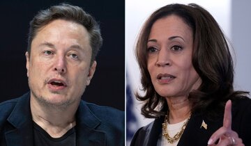 عکس | کنایه جنجالی ایلان ماسک به جهت‌گیری فاحش نشریه تایمز؛ ترامپ هیولا و هریس فرشته!