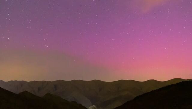 عکس | شفق قطبی بار دیگر در ایران دیده شد / اینبار در اوج بارش برساوشی