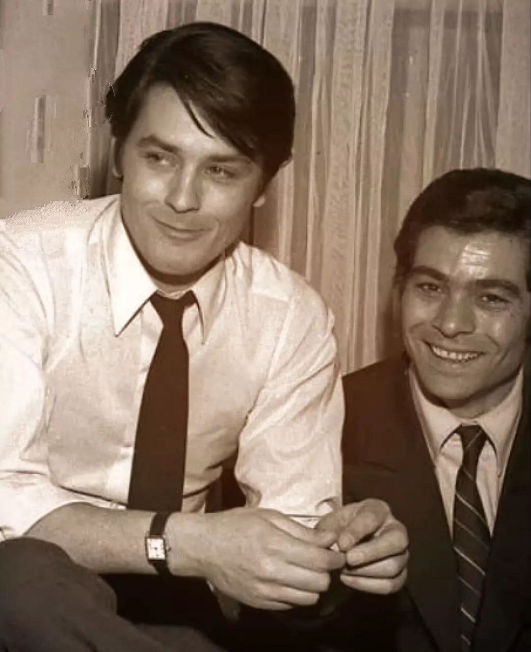 آلن دلون در کنار بهروز وثوقی /تهران دهه ۵۰