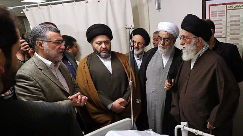 عکس | عیادت مقام معظم رهبری از آیت الله موسوی اردبیلی