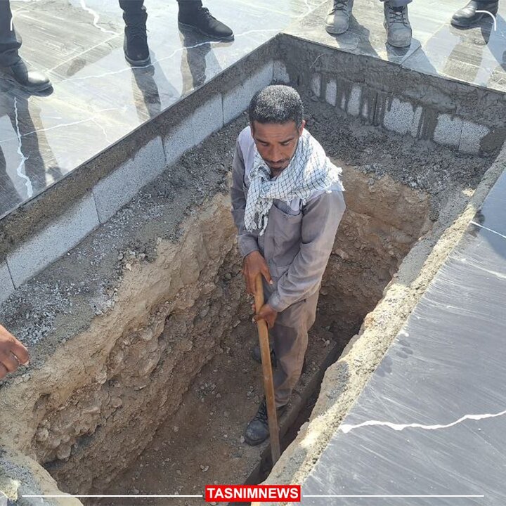 آماده‌سازی خانه ابدی استاد بهمنی