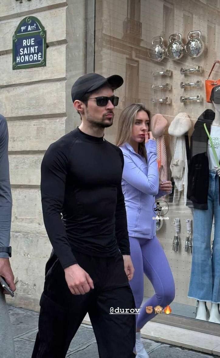 عکس | تصویر لو رفته از دختر جنجالی در کنار پاول دورف در پاریس