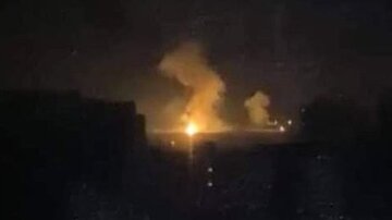 عکس | اولین تصاویر منتسب به انفجار پایگاه هوایی مصیاف در دمشق در پی حمله جنگنده‌های اسرائیل