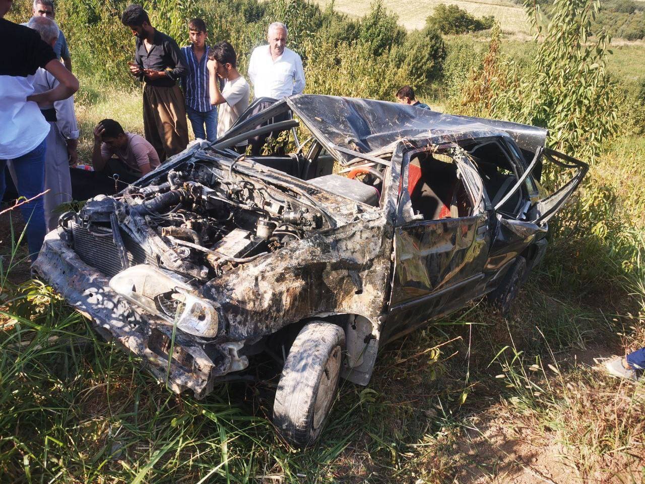 سیزده فوتی و مصدوم در تصادفات دو روز تعطیلی آذربایجانغربی / یک پراید واژگون و مچاله شد