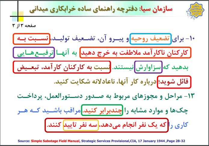 رونمایی بحرینیان از یک جزوه تکان دهنده محرمانه در سازمان سیا / راهکارهای اخلال در کشورها چیست؟