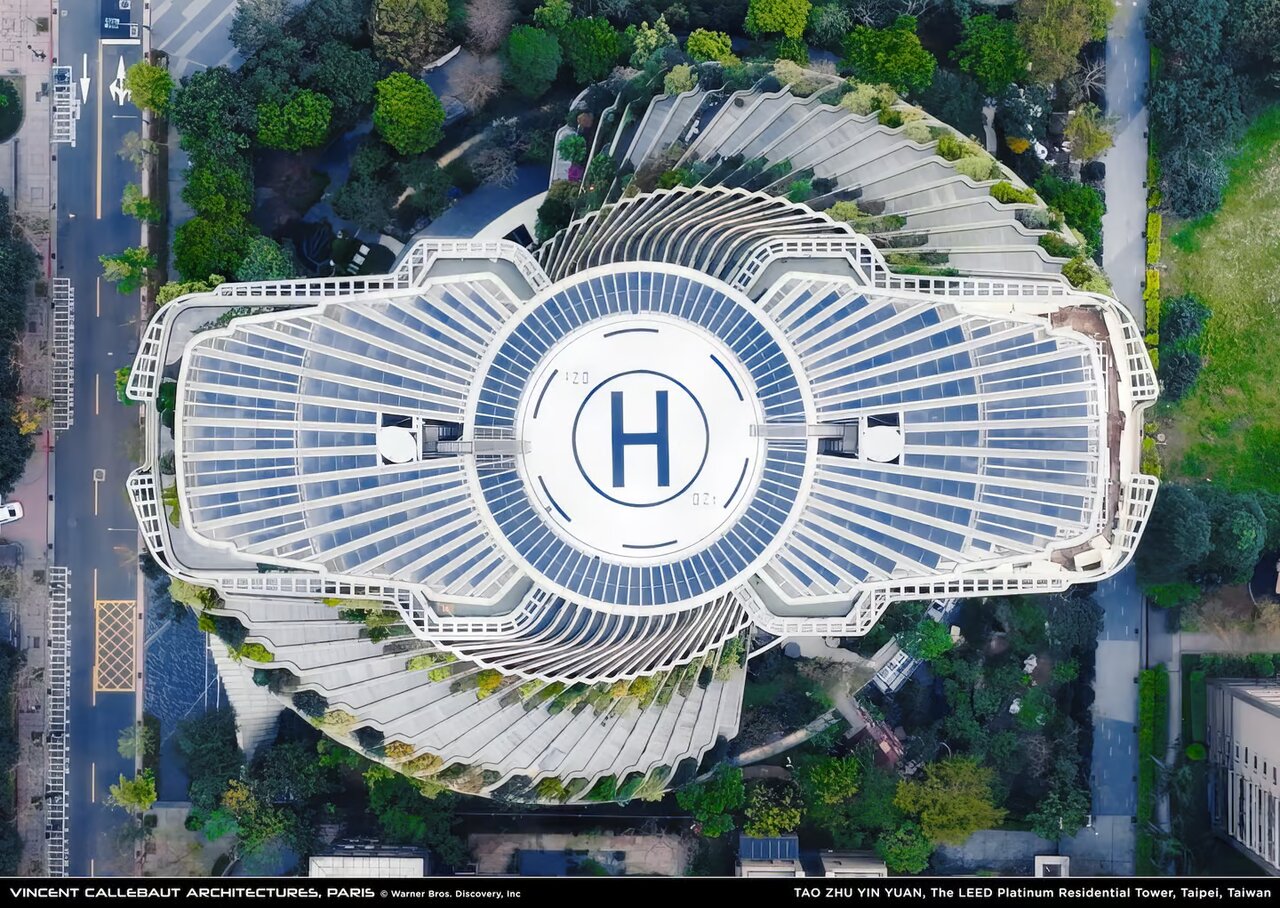 آسمانخراش ۱۰۰ متری مارپیچ پوشیده از درخت / عکس