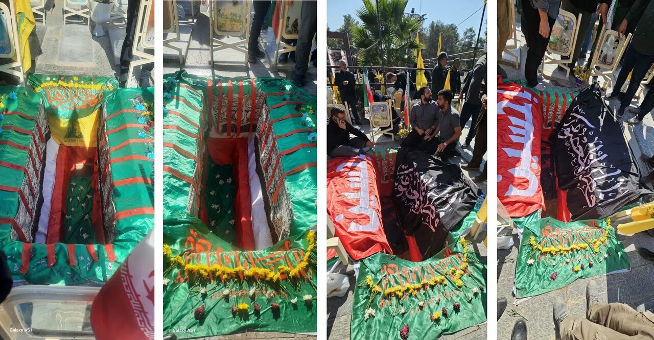 پیکر سردار نیلفروشان به خاک سپرده شد/ تصاویری از مزار فرمانده ارشد سپاه در کنار همرزمهای شهیدش