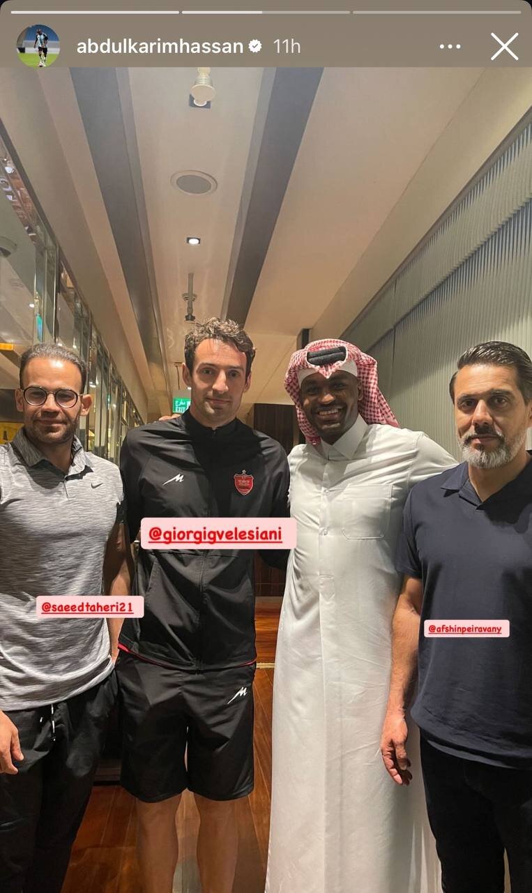 عکس | مدافع سابق پرسپولیس مهمان اردوی سرخها در قطر