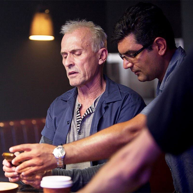 شهاب حسینی، شیرزاد رفیعی، اریک رابرتس و مایکل مدسن در آخرین فیلم هالیوودی علی عطشانی