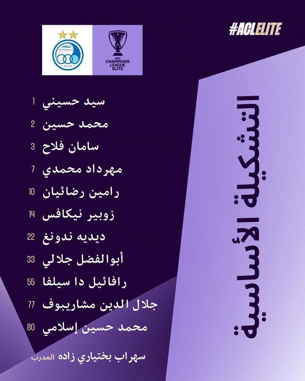 عکس | ترکیب استقلال و النصر؛ رونالدو مقابل آبیها