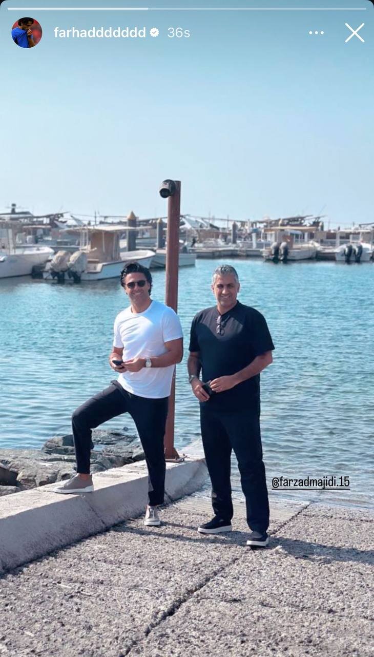 عکس | گشتوگذار فرهاد مجیدی و برادرش در دبی