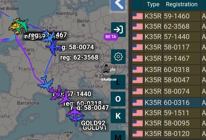 اعزام هواپیماهای جنگی جدید آمریکا به خاورمیانه؛ تغییر آرایش در پایگاه‌های ایالات متحده