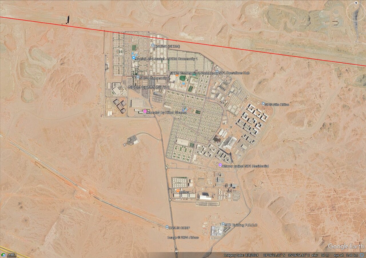 گزارش تصویری پیشرفت ساخت NEOM در تصاویر ماهواره ای