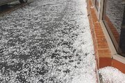 ببینید | بارش شدید تگرگ در شهر سوران در کردستان عراق