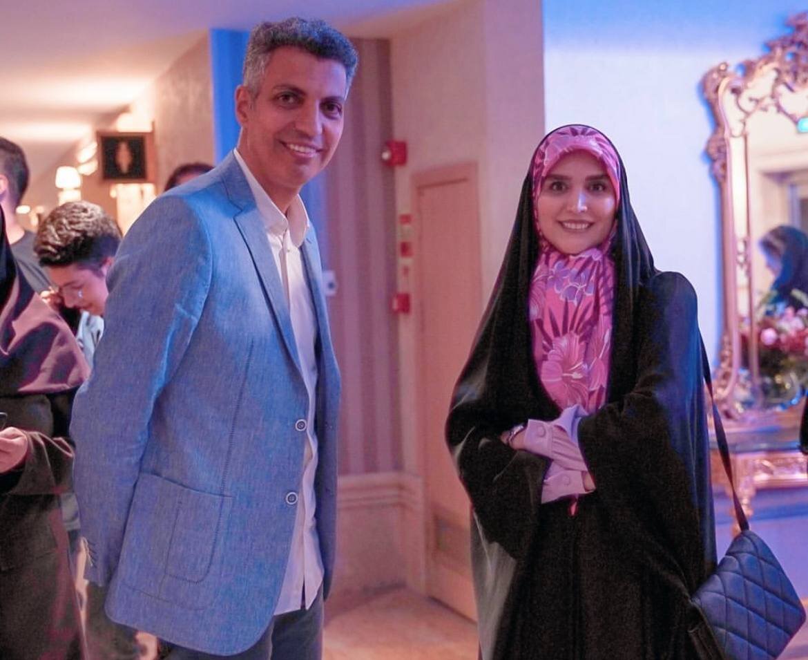 عکس | دیدار عادل فردوسیپور با مجری زن تلویزیون