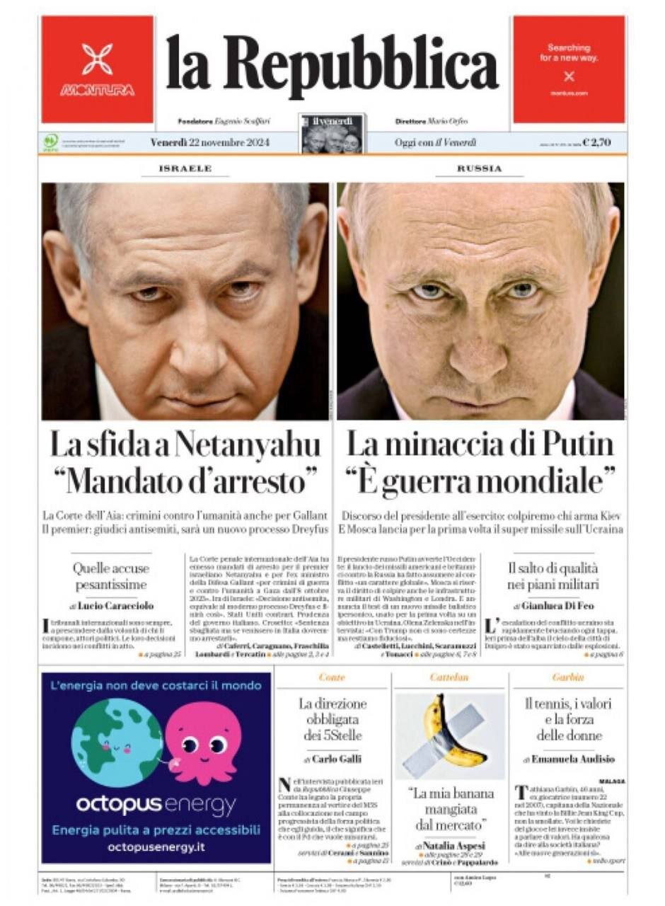 وحشت غربیها از تهدیدات پوتین؛ عکس رهبر روسیه در صفحه اول روزنامههای جهان