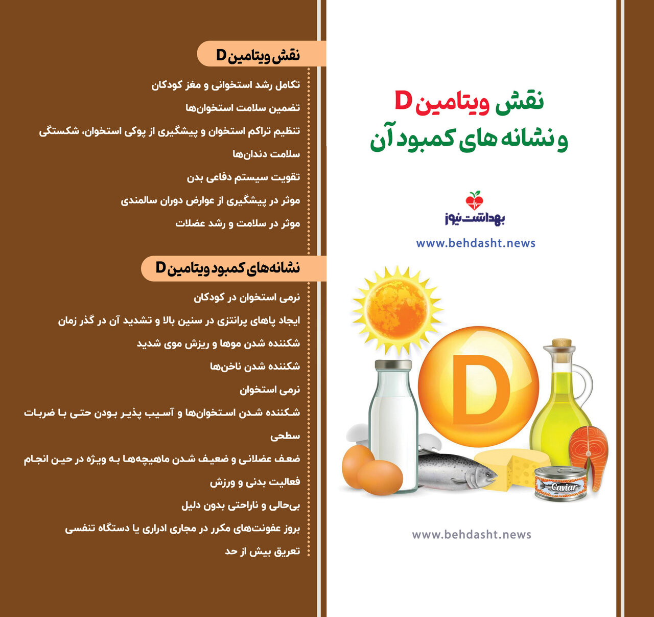 نشانههای کمبود ویتامین D