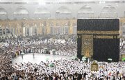 ببینید | بارش رحمت الهی در قبله مسلمانان