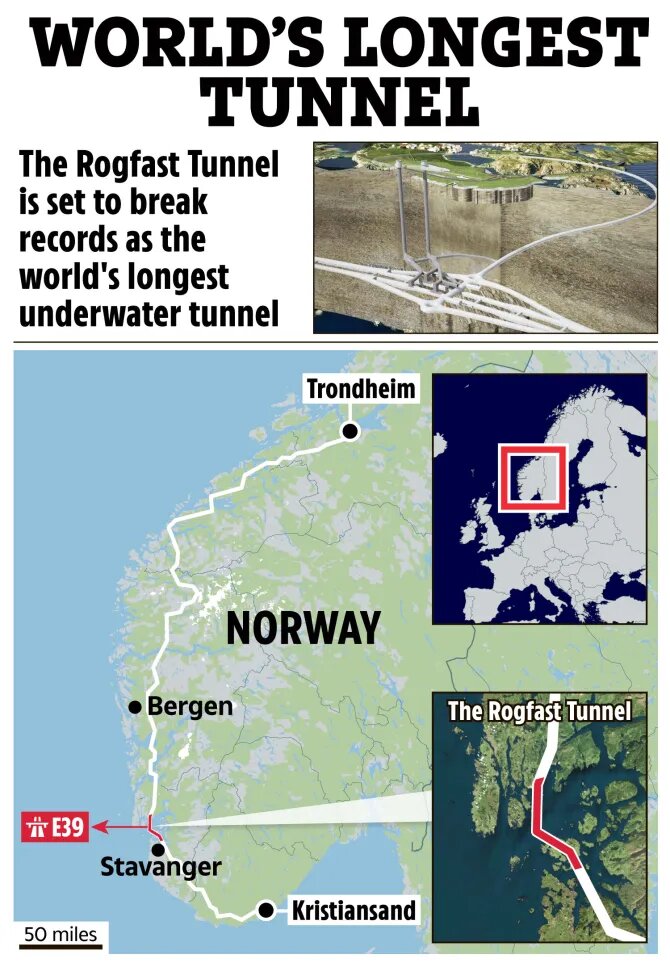 ساخت طولانیترین و عمیقترین تونل جاده ای جهان با هزینه ۴۳.۲ میلیارد دلار
