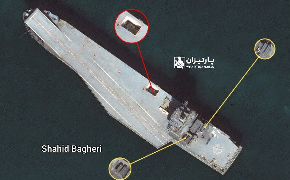 عکس | جدیدترین تصاویر ماهوارهای از ناو پهپادبر سپاه