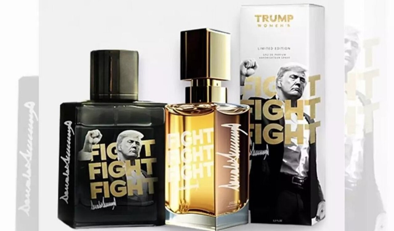 رونمایی از عطر جدید ترامپ/ «مبارزه، مبارزه، مبارزه»/ عکس