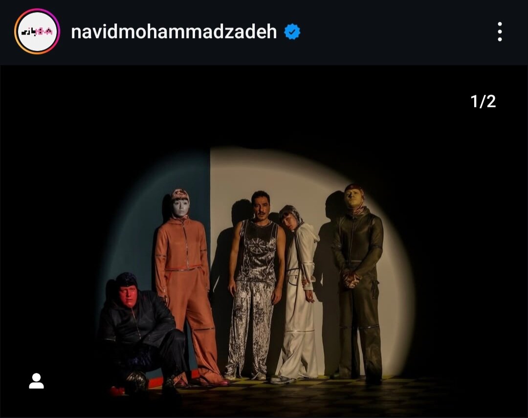 عکسهایی از نوید محمدزاده در پشت صحنه تئاتر