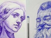 عکس | اقدام جالب یک جوان هنرمند؛ نتیجه بیش از ۶۰۰ ساعت تلاش و ۱۹ عدد خودکار بیک!