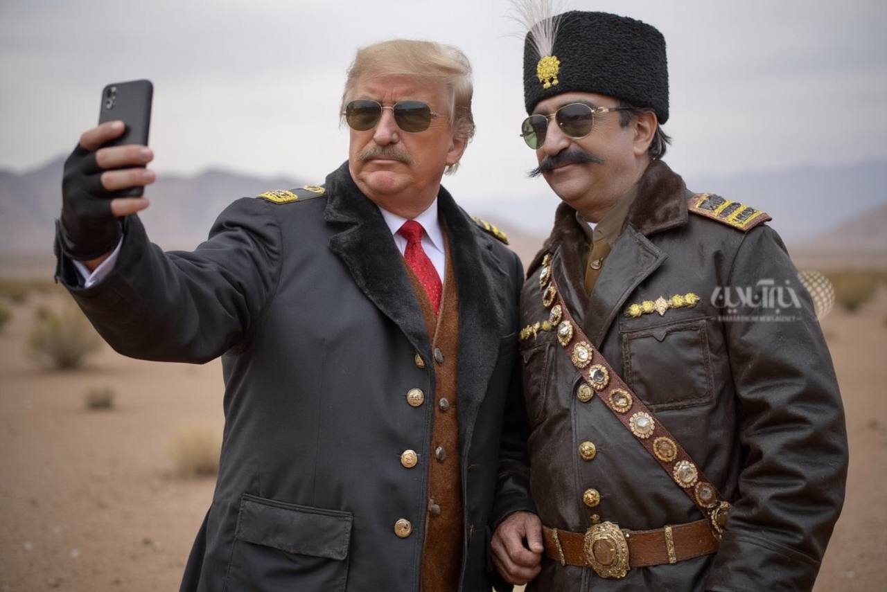 عکس | سلفی ترامپ با ناصرالدین شاه؛ شیرینکاری جدید هوش مصنوعی