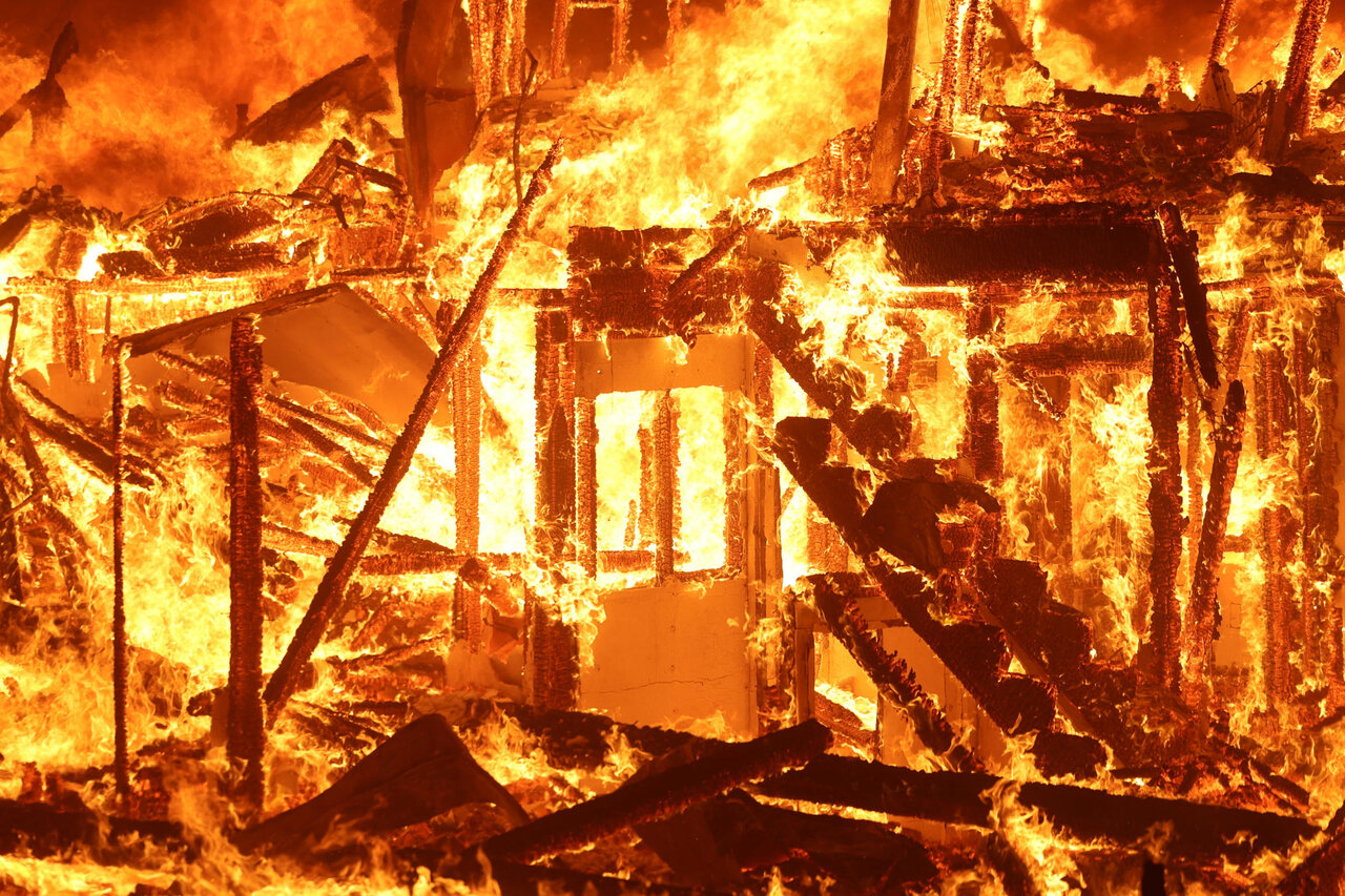 عکس/ تصاویر آخر زمانی از جهنم آتشسوزی در کالیفرنیا