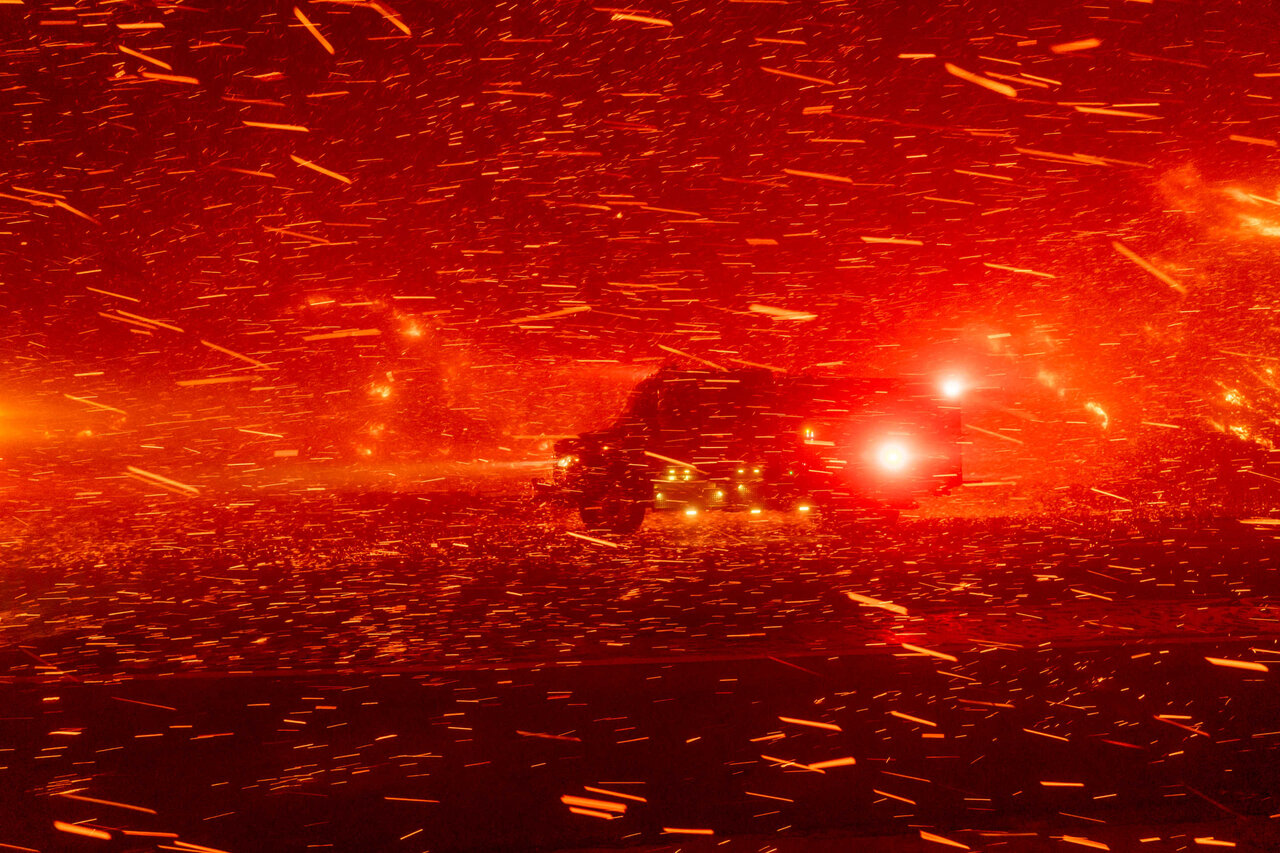 عکس/ تصاویر آخر زمانی از جهنم آتشسوزی در کالیفرنیا