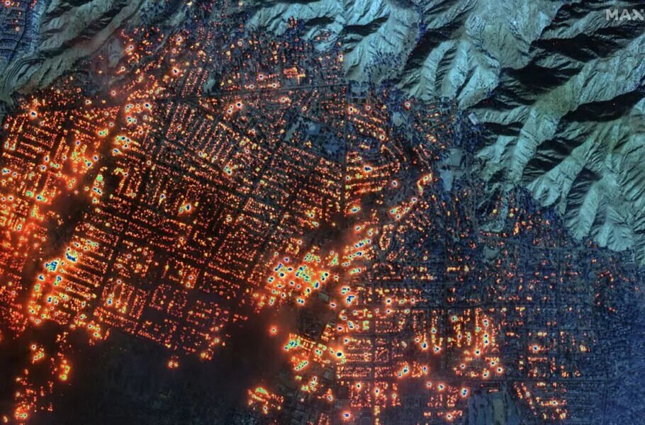 آتشسوزی لس آنجلس از دید ماهوارهها /عکس