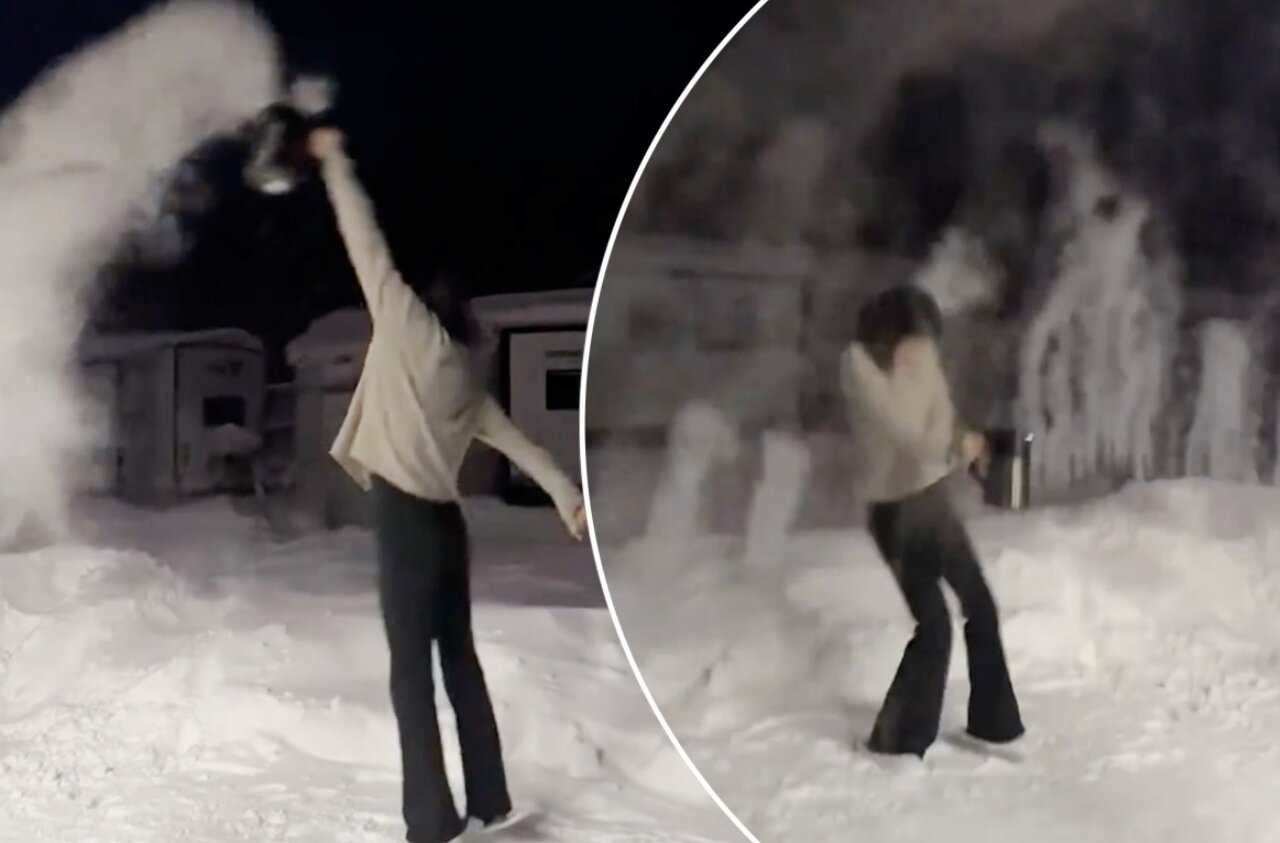 زن چینی با این شیرینکاری در سرمای منفی ۲۰ درجه سوخت/ عکس