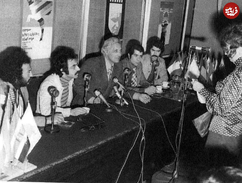 تصویری دیده نشده از قریبیان، وثوقی و کیمیایی در نشست خبری فیلم گوزنها/ عکس