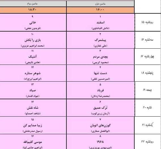 شانزده فیلم فجر در سمنان اکران خواهد شد